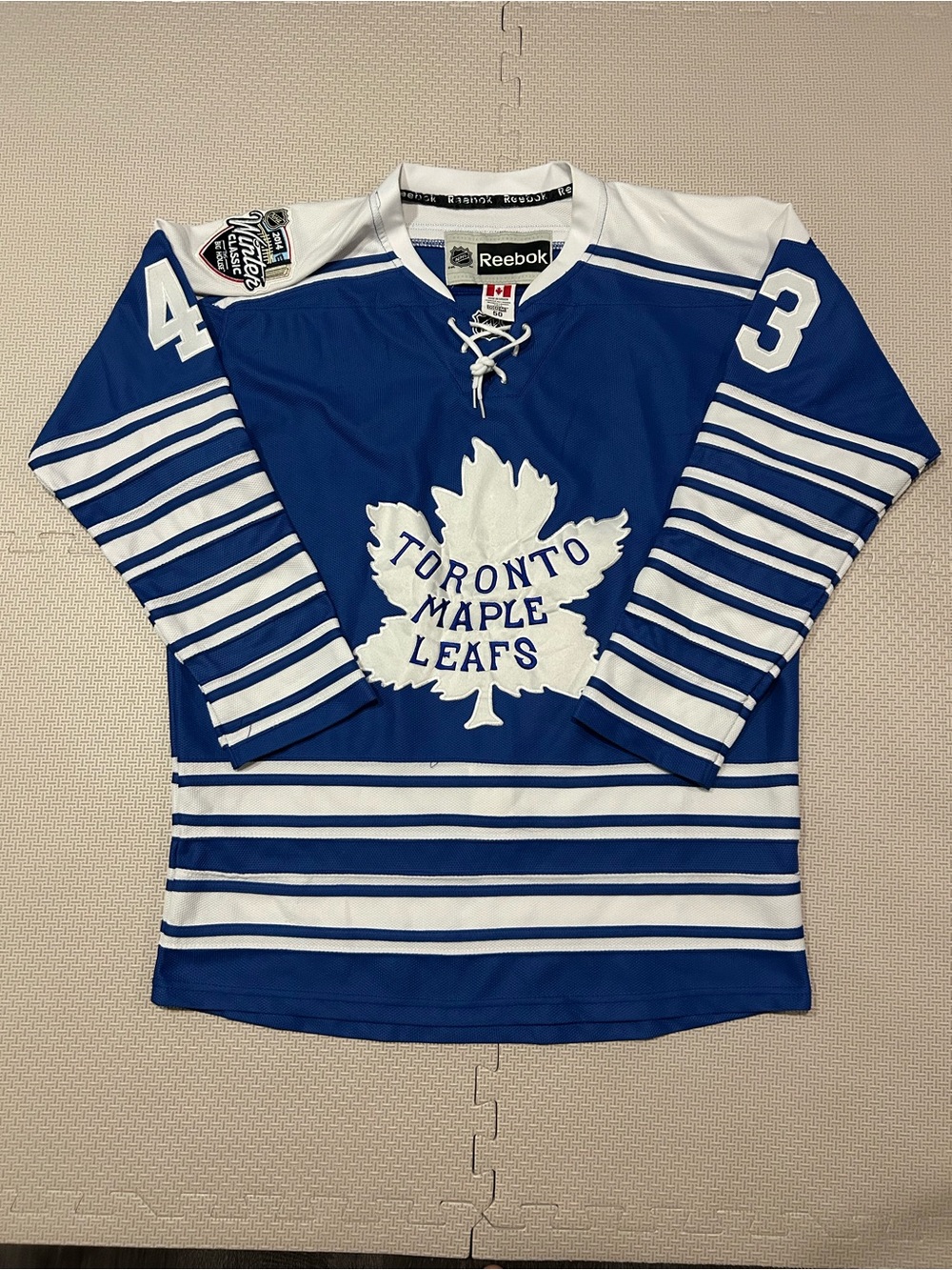 Reebok Toronto Maple Leafs Blue Classic Hockey Jersey size 50 Mens